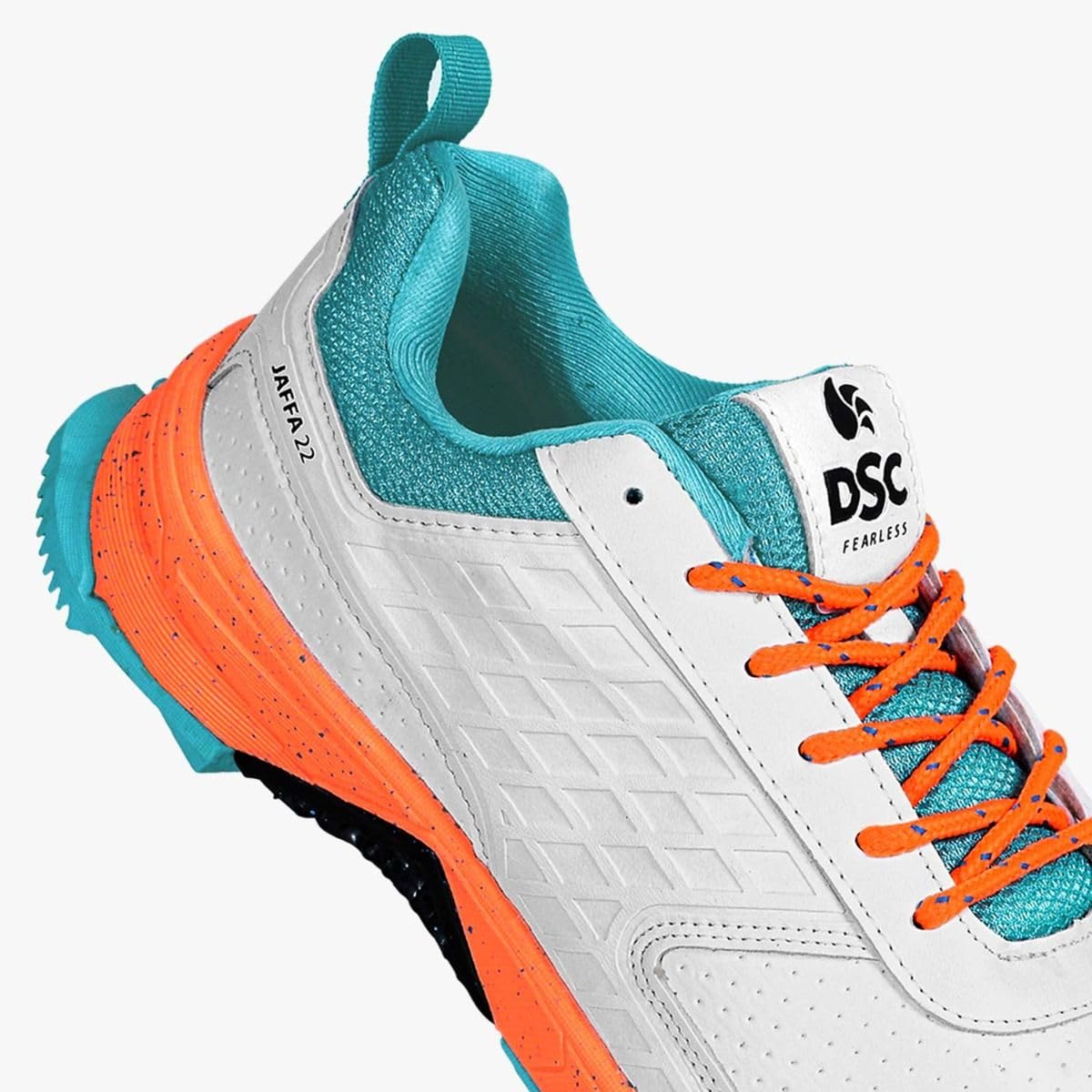 DSC Jaffa 22 Cricket Shoes for Men and Boys UK-6 EU-40 White-Orange