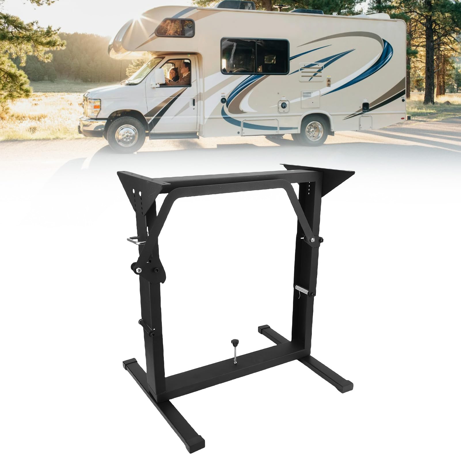 Gambe per Tavolo Pieghevoli per, Altezza 11,93-25,98 Pollici, Robusta Struttura in Ferro, Supporto Pieghevole per Cabina per Yacht, Balcone, Scrivania, Estensione del Letto