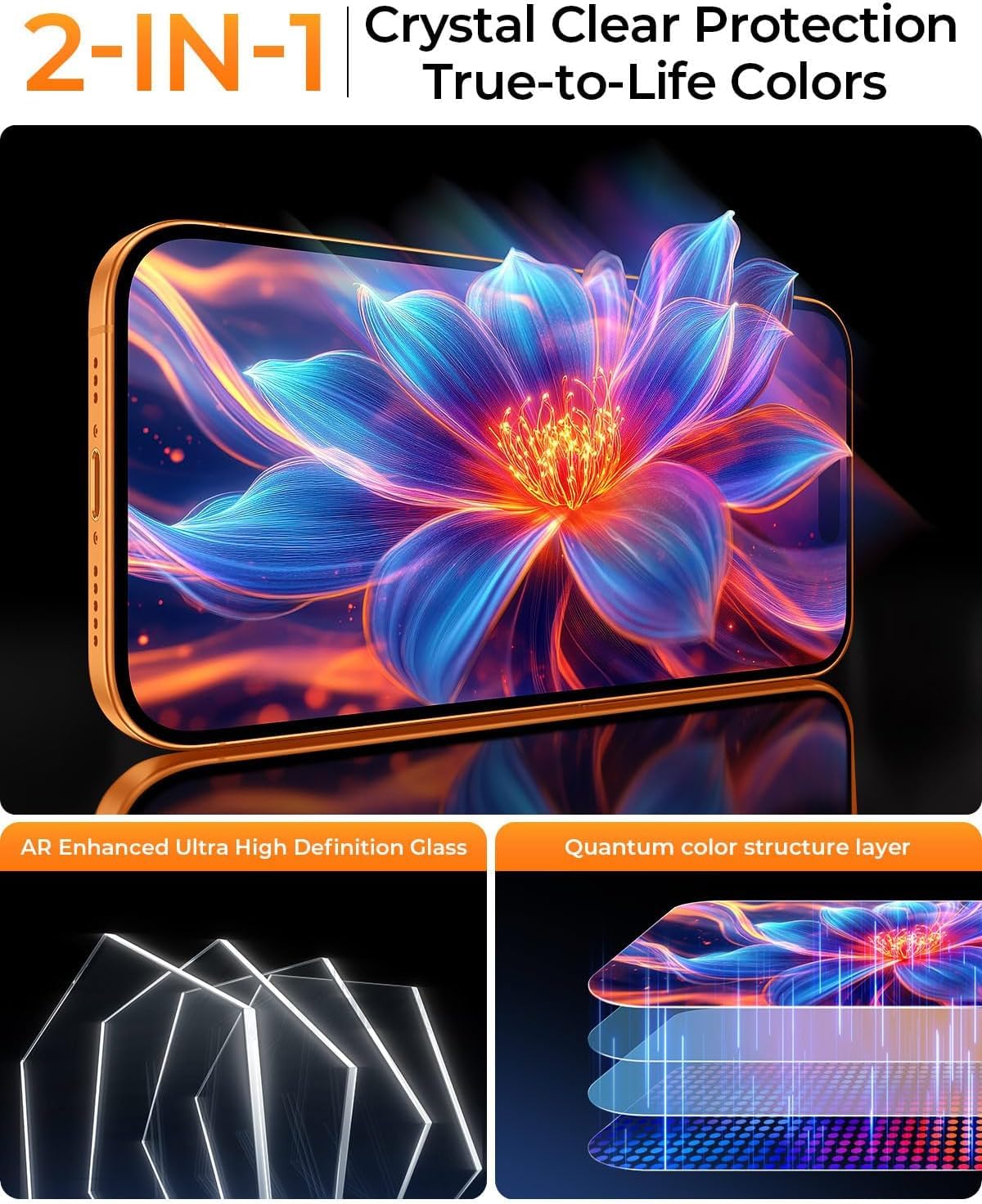 MRGLAS 2+2 Pack Panzerglas für iPhone 17 Pro mit Kamera Schutzfolie, [Auto Dust-Elimination und Null Blase] [10X Militärschutz] TOP 9H+ Schutzfolie für iPhone 17 Pro 6.3 Zoll, HD-Klar