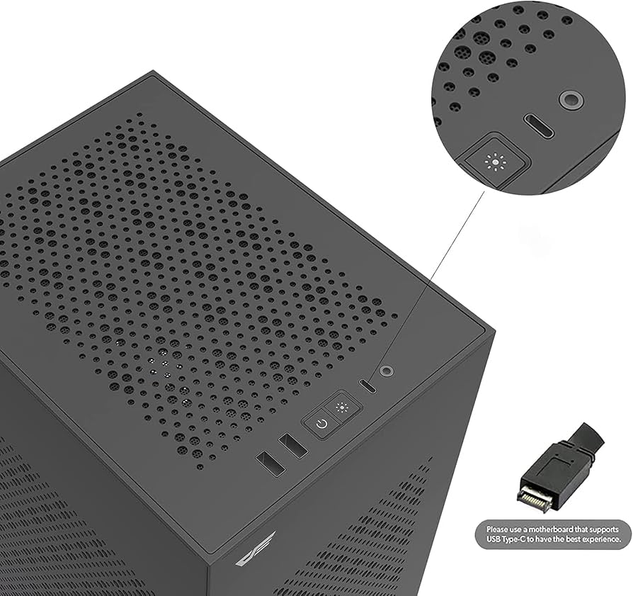 Amazon.co.jp: darkFlash DLH21 PCケース ミニタワータイプ ITXケース