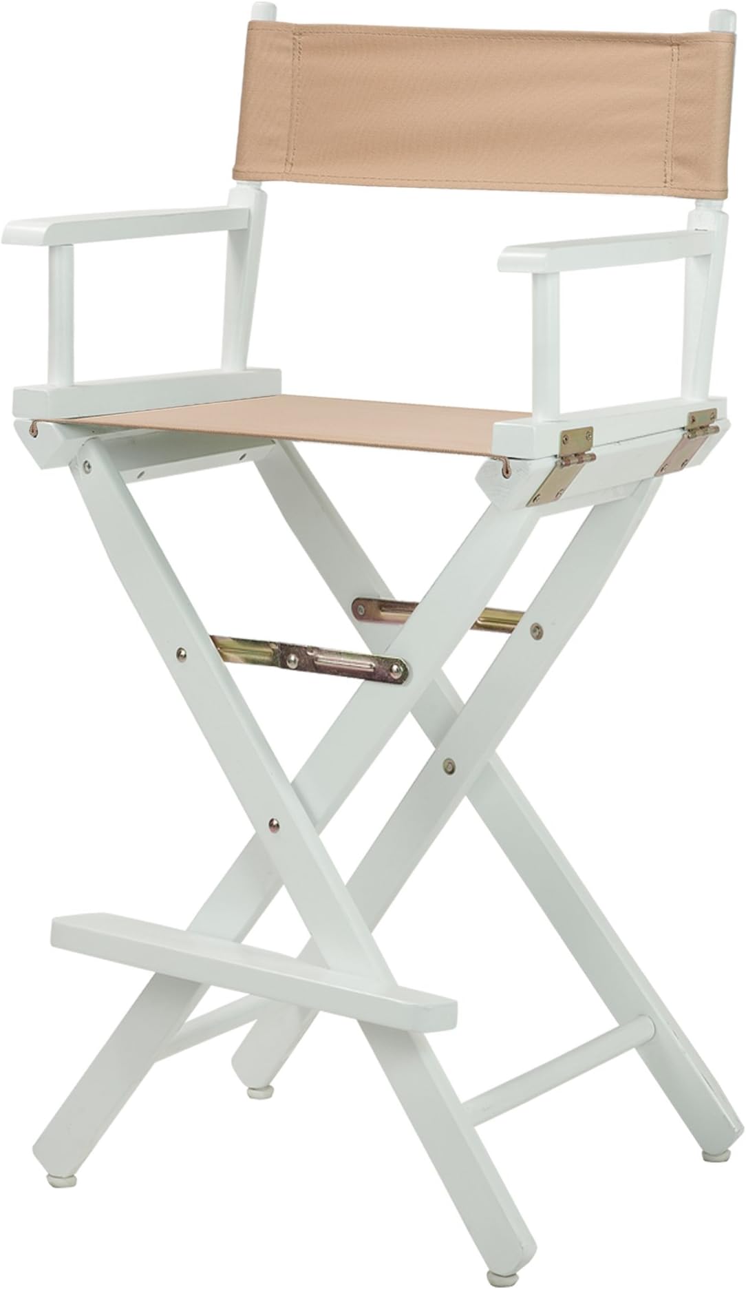 Director's Chair ,White Frame/Tan Canvas,30" - Bar Height