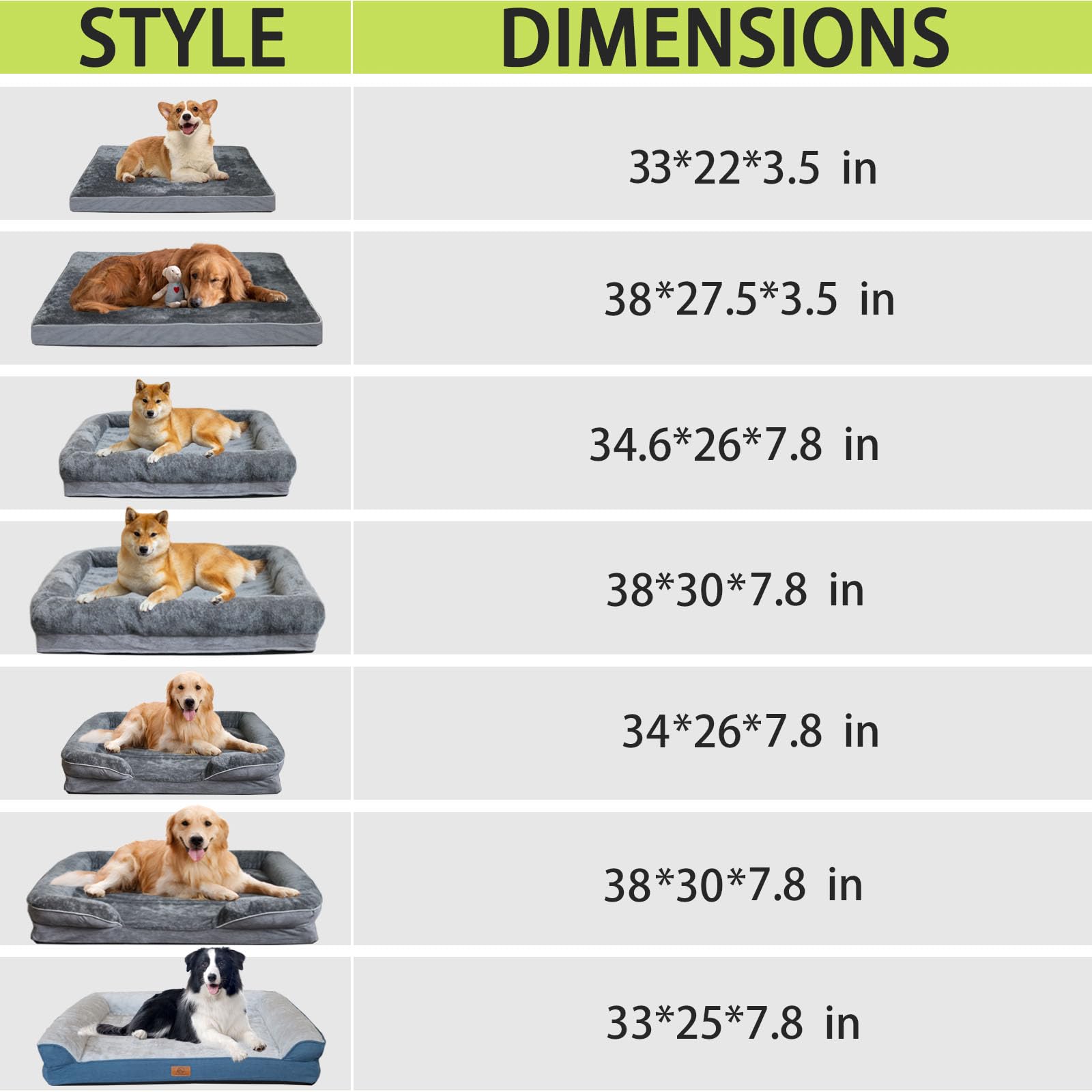 Cama ortopédica para perros, impermeable, cama grande para perros grandes, jumbo, medianos y pequeños (cinco lados, 38 x 30 x 7.8 pulgadas)