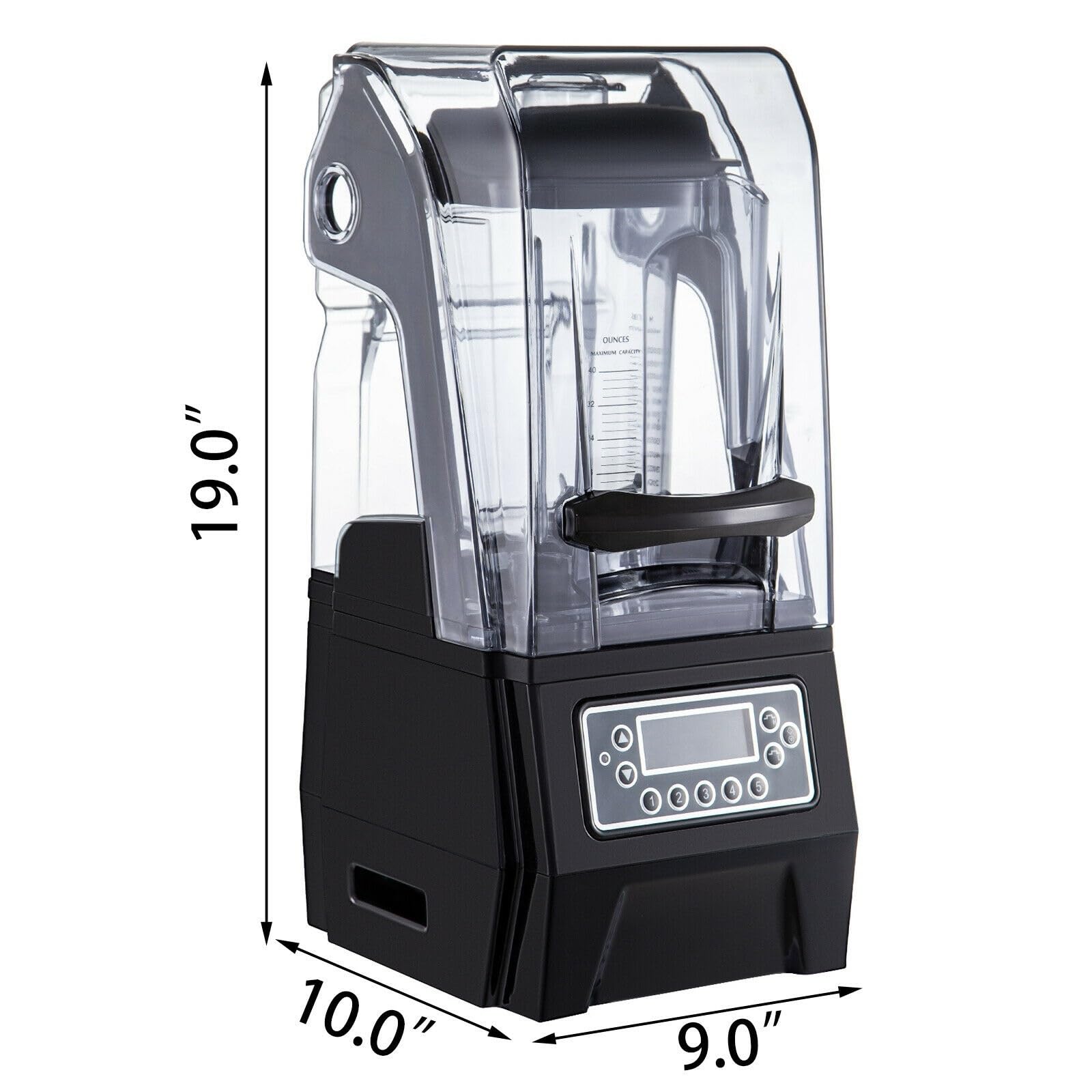 Blender handlowy 1500 W 1,5 l Robot kuchenny Mikser Wyciskarka do smoothie Kruszarka do lodu Mają dźwiękoszczelną konstrukcję Dla początkujących DIY(Wit)