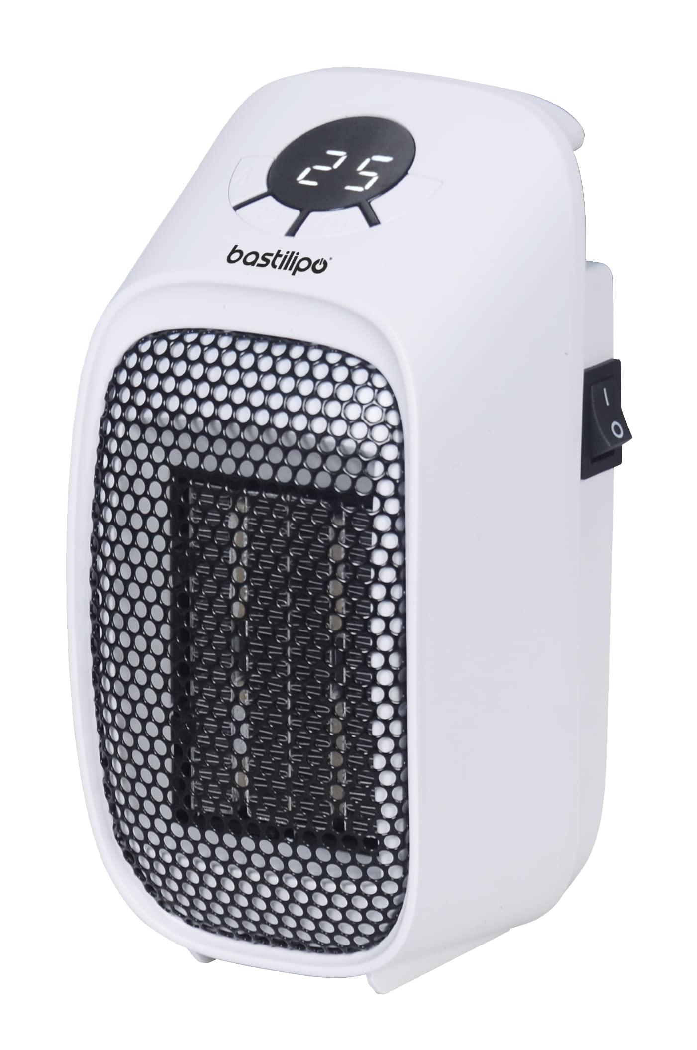 Bastilipo MC-400 - Micro Grzałka wtykowa 400W Niskie zużycie z rezystorami PTC i systemem bezpieczeństwa - Timer 1-12H - Grzejnik Regulowana temperatura 15-45 stopni (0753)