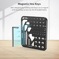 Vista 5 de SmallRig 20Pcs Screws and Hex Key Storage Plate with 1/4"-20 3/8"-16 M2.5 M3 M4 M5 Stainless Steel Screws and 4Pcs Hex Keys MD3184