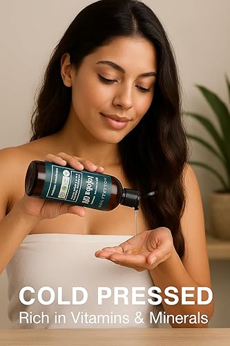 Miniatura 4 de Aceite de jojoba orgánico para piel, cabello y cara (16 onzas)  100% puro, natural prensado en frío  Organic, for Skin, Hair, Face, 100% Pure,