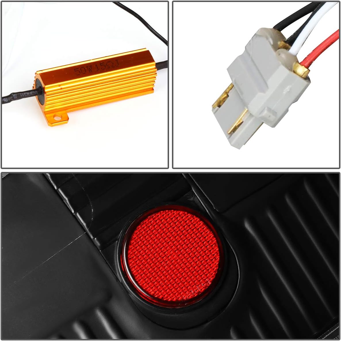 DNA MOTORING TL-F15004-LED-3D-BK-CL LED 3D Tail Light Assembly Driver & Passenger Side [Compatible with 04-08 Ford F150 Lobo]