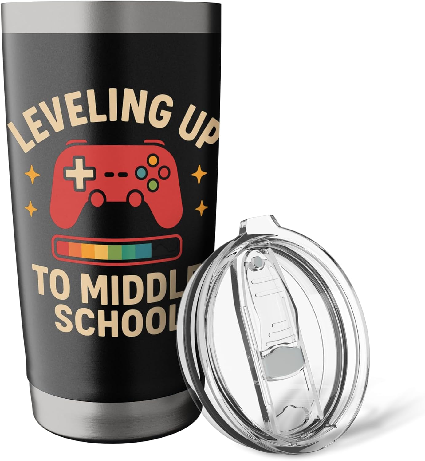 Leveling Up to Middle School - Gamers Last Day of Elementary Stainless Steel Insulated Tumbler image 5