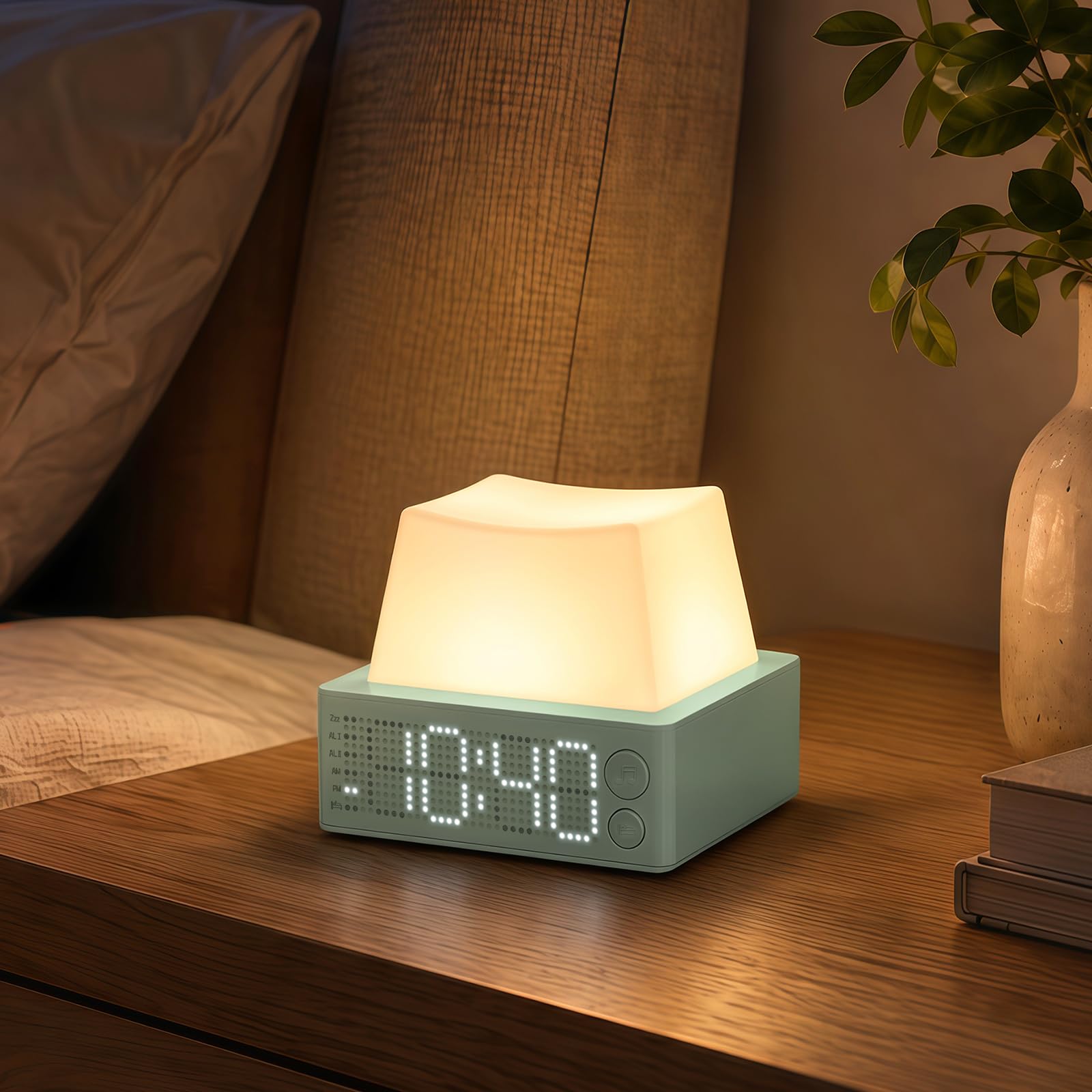 Reloj despertador recargable con botón con repetición, alarmas duales, volumen y tono de llamada ajustables, función de temporizador, perfecto para dormitorios y oficinas