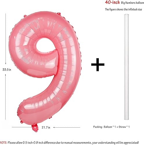 Vista 399 de 40" Macaron purple Number Balloons Helium Foil Mylar Balloon Birthday Party banquet Decoration 9