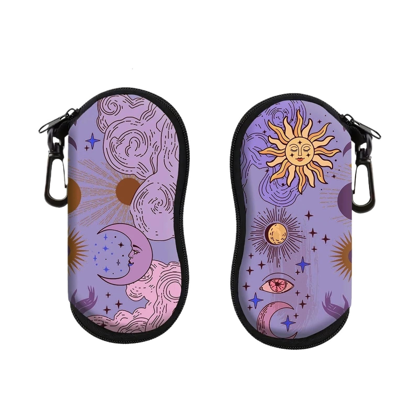 Custodia for occhiali Waves Starry Night, anti-caduta, con stampe, scatola portaoggetti for da sole, custodia vintage for lenti a contatto, accessori moda uomo donna