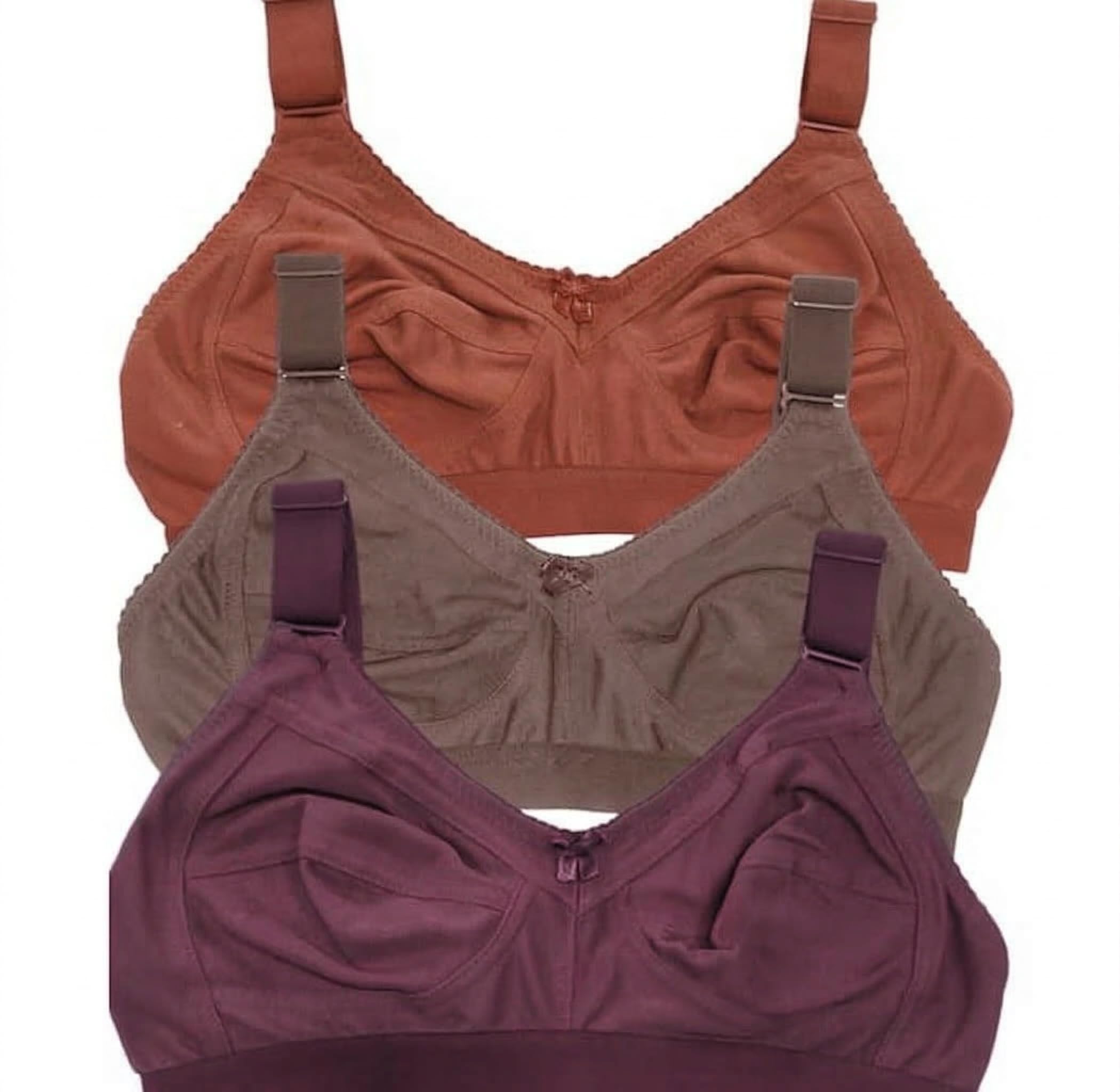 Women's Cotton Full Coverage Non-Padded Wirefree T-Shirt Bra Combo-picture-43