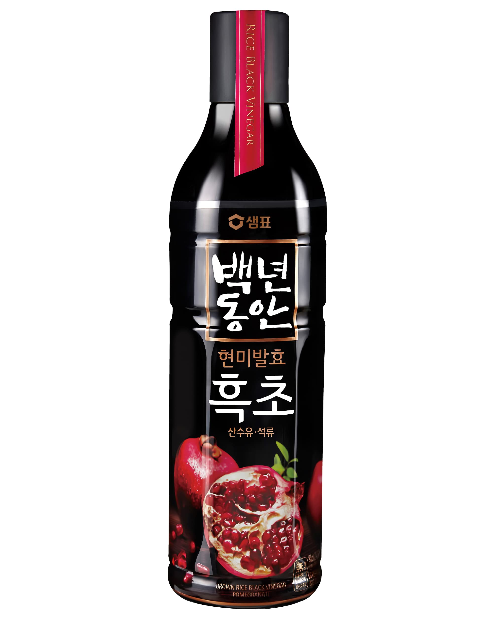 SEMPIO Black Rice Vinegar Drink Pomegranate – Fermented Brown Rice, Vegan, Naturally Concentrated Mix for Salad Dressings, Desserts & Sauces. Non-Sugar, Non-Artificial (30.4 fl oz / 900mL)