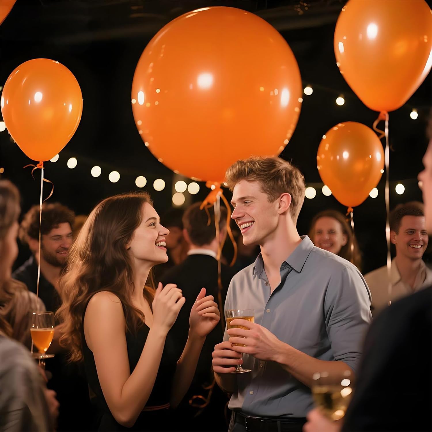 Orange Giant Balloons 36 Inch, Large Latex Balloons, 9 Pcs Jumbo Balloons Bluk for Kid's Party Wedding Birthday Supply Decorations. - Image 5