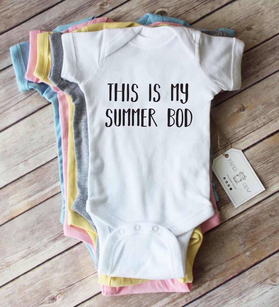 This is my Summer Bod Cotton Baby Bodysuit/New Baby Gift