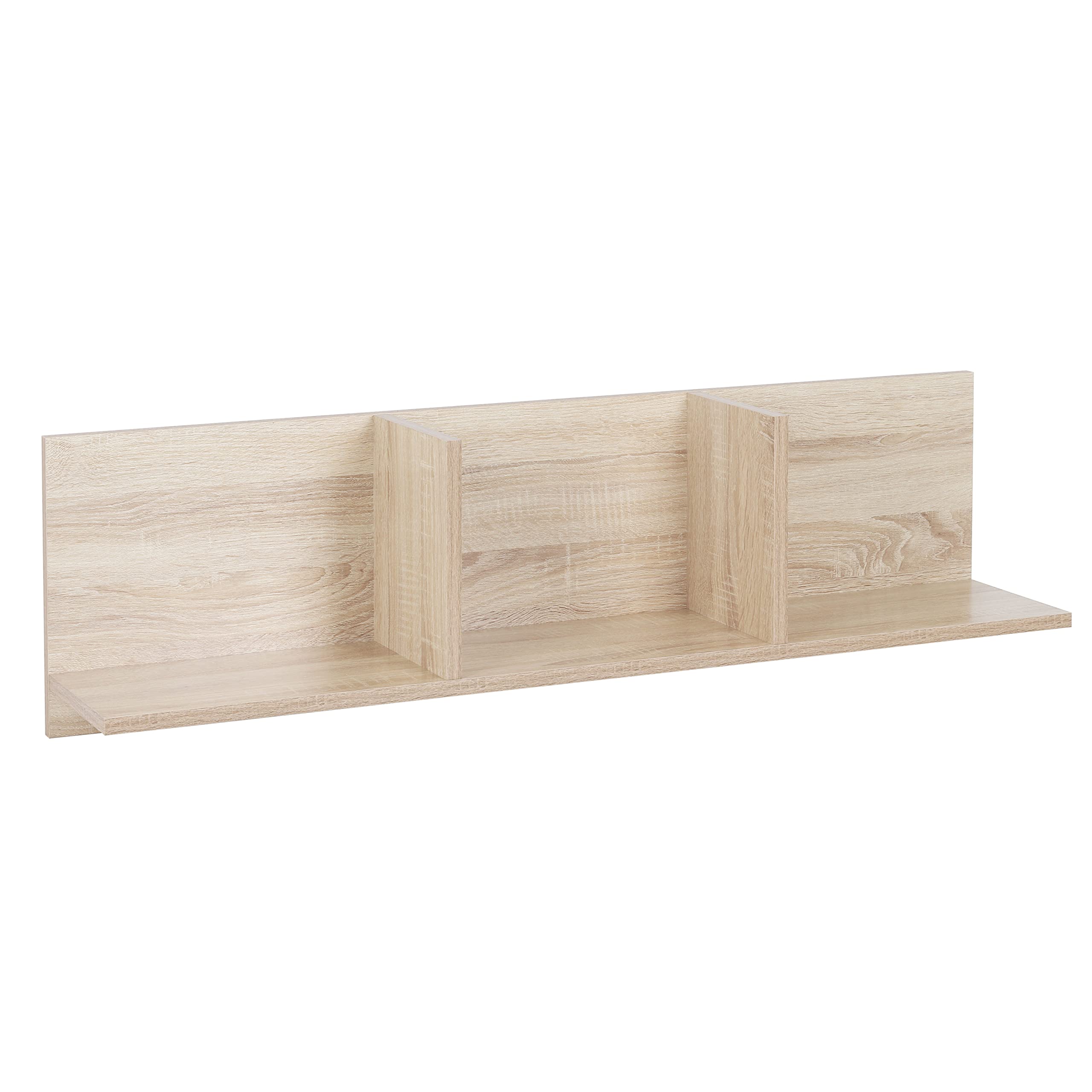 RICOO Wandregal 30x8x19 Cm Braun Sonoma Eiche - Schweberegal Für Bücher, Deko, Küche