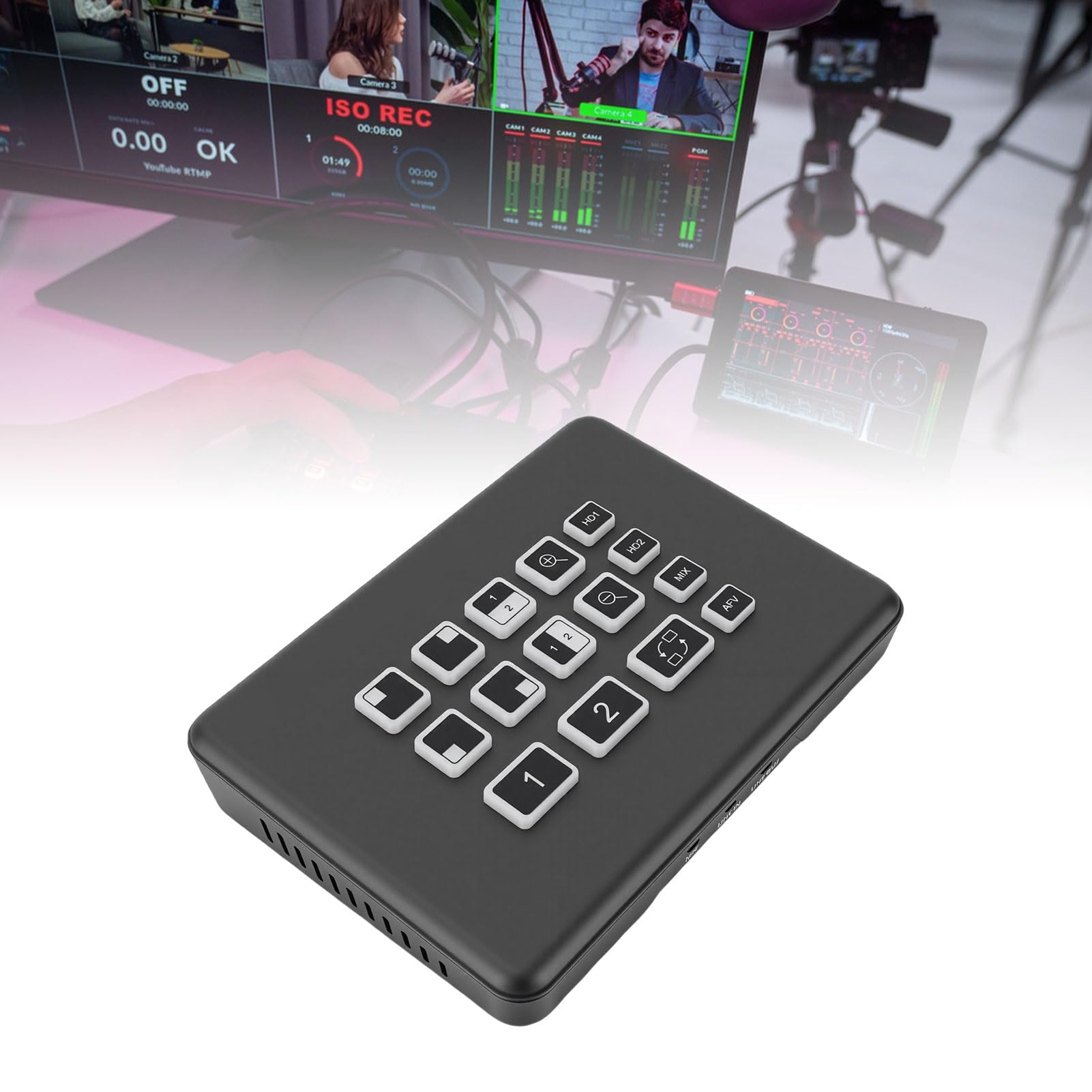 Trasmissione Ad Alta velocità del Commutatore Mixer Video (Spina | Alta Risoluzione, Alta Risoluzione, Acquisizione Integrata di Audio e Video, Trasmissione Ad Alta velocità e Latenza Ultra