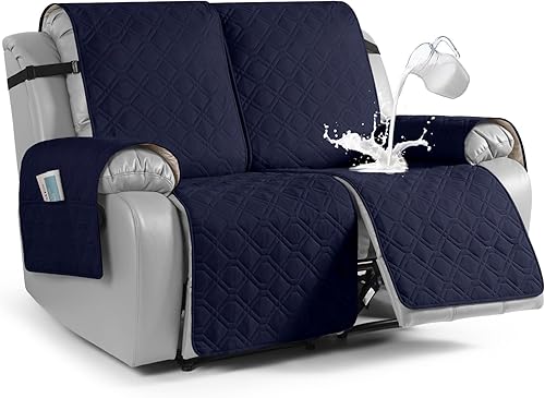 VANSOFY Funda impermeable para sofá biplaza reclinable, funda de sofá reclinable lavable de 1 pieza, protector antideslizante de muebles con correas disponible en Yaxa Colombia