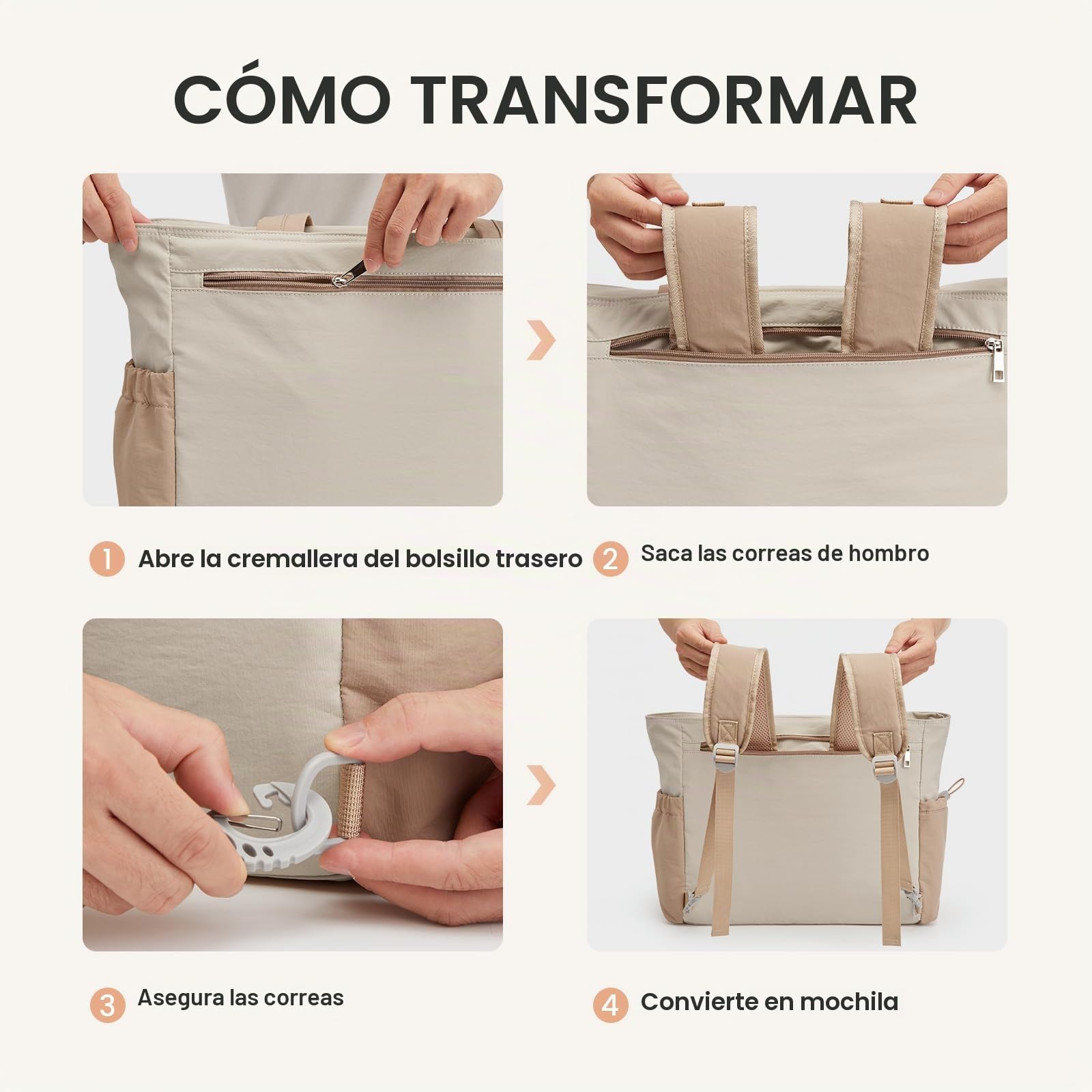 G4Free Bolsa de pañales convertible con correa de almacenamiento
