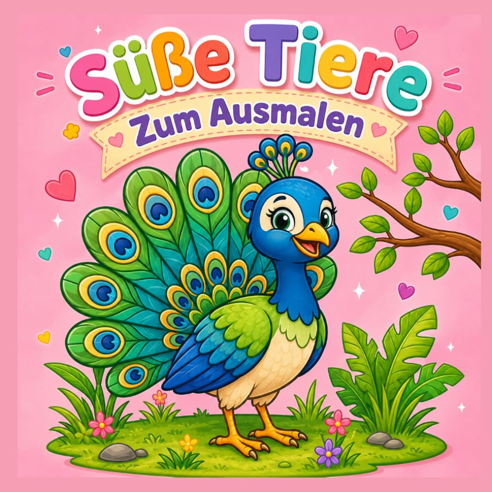Süße Tier zum Ausmalen - Malbuch für Kinder