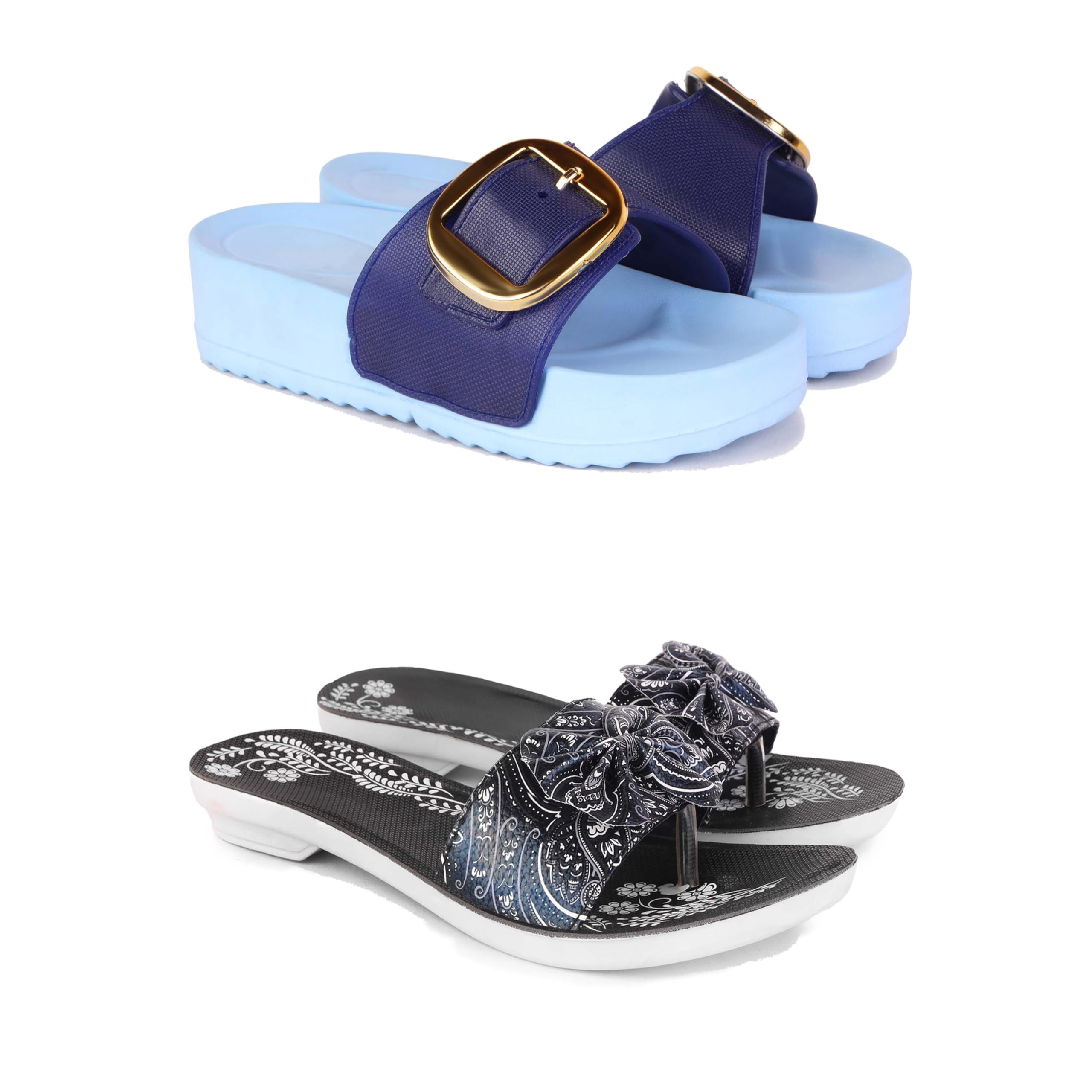 Women's Sandals | Lightweight Wear| Stylish & Easy to Wear For Women'S GRP-SAN-(2-COMBO)-1995-1967-picture-37