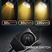 Vista 4 de Lámpara de calor de reptiles mejorada, luz de calor de tortuga UVA/UVB, luz regulable para acuario con 2 bombillas, lámpara de calefacción