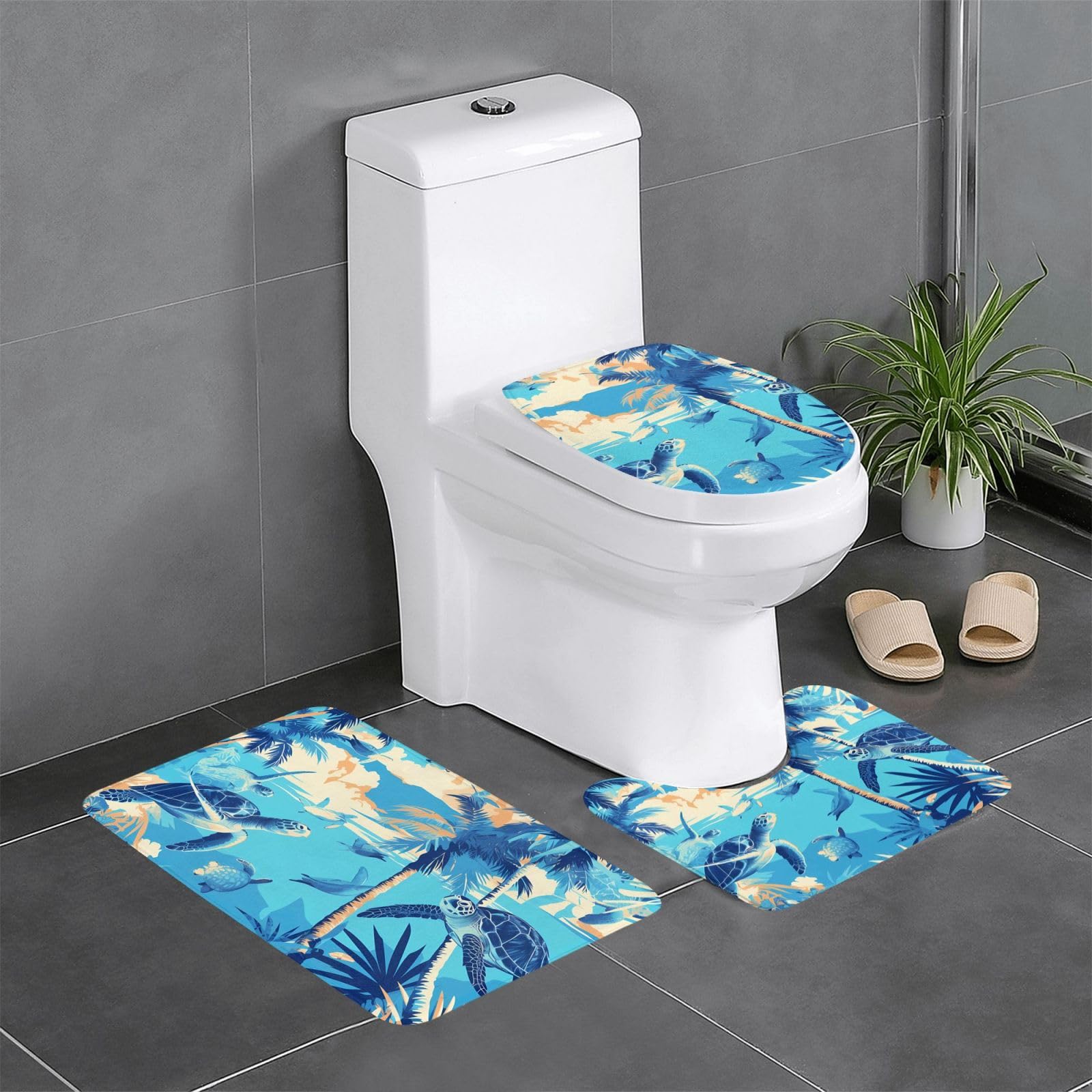 Tapis de bain antidérapant lot de 3 évite les glissades eau stagnante