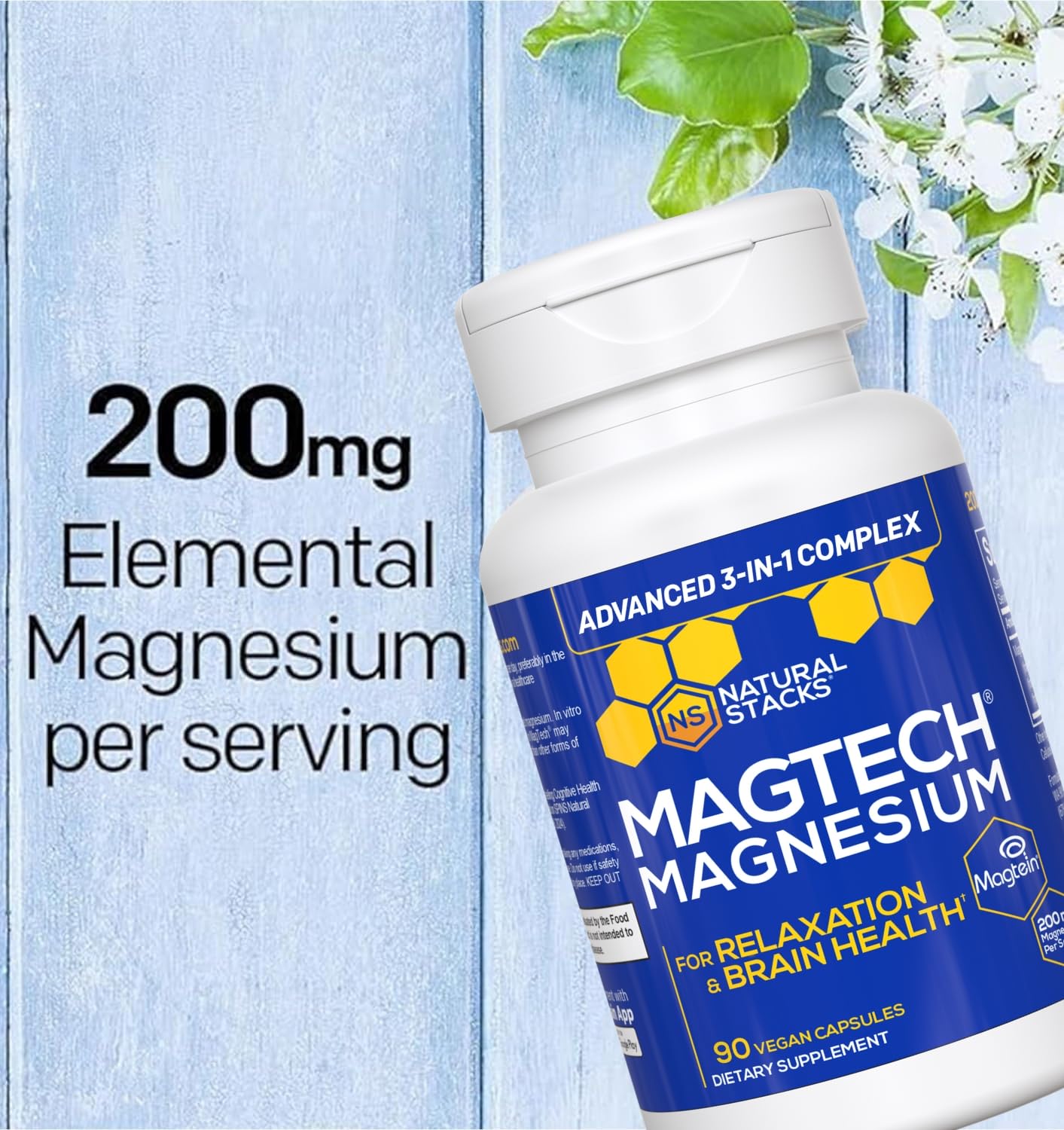 MagTech Magnesium Complex with Glycinate, L-Threonate & Taurate - 90 Count — Amazon image 5