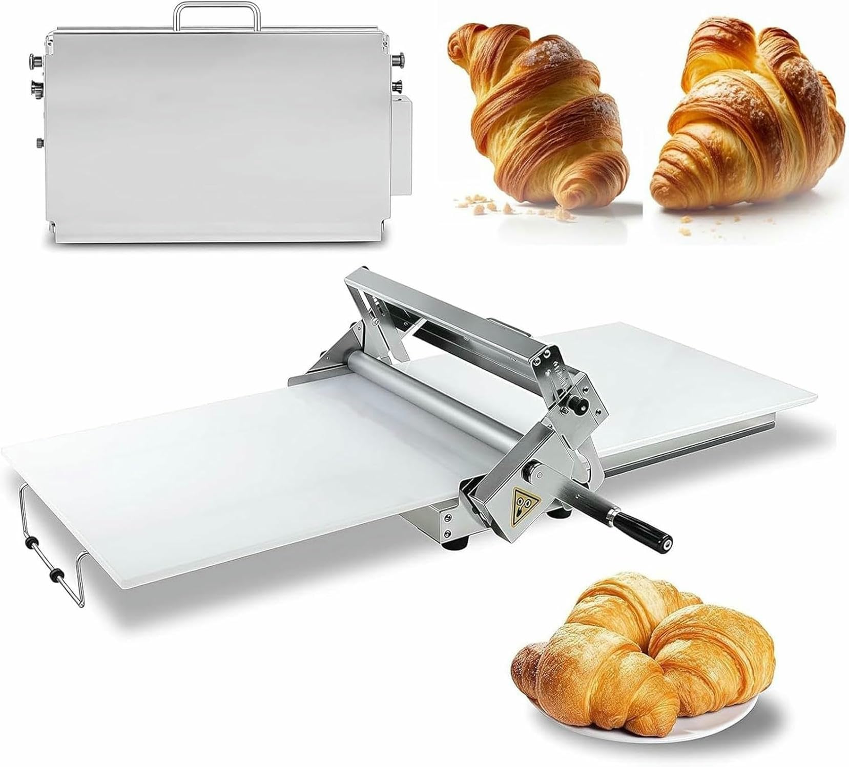 Máquina enrolladora plegable de acero inoxidable para pizzas caseras en familia
