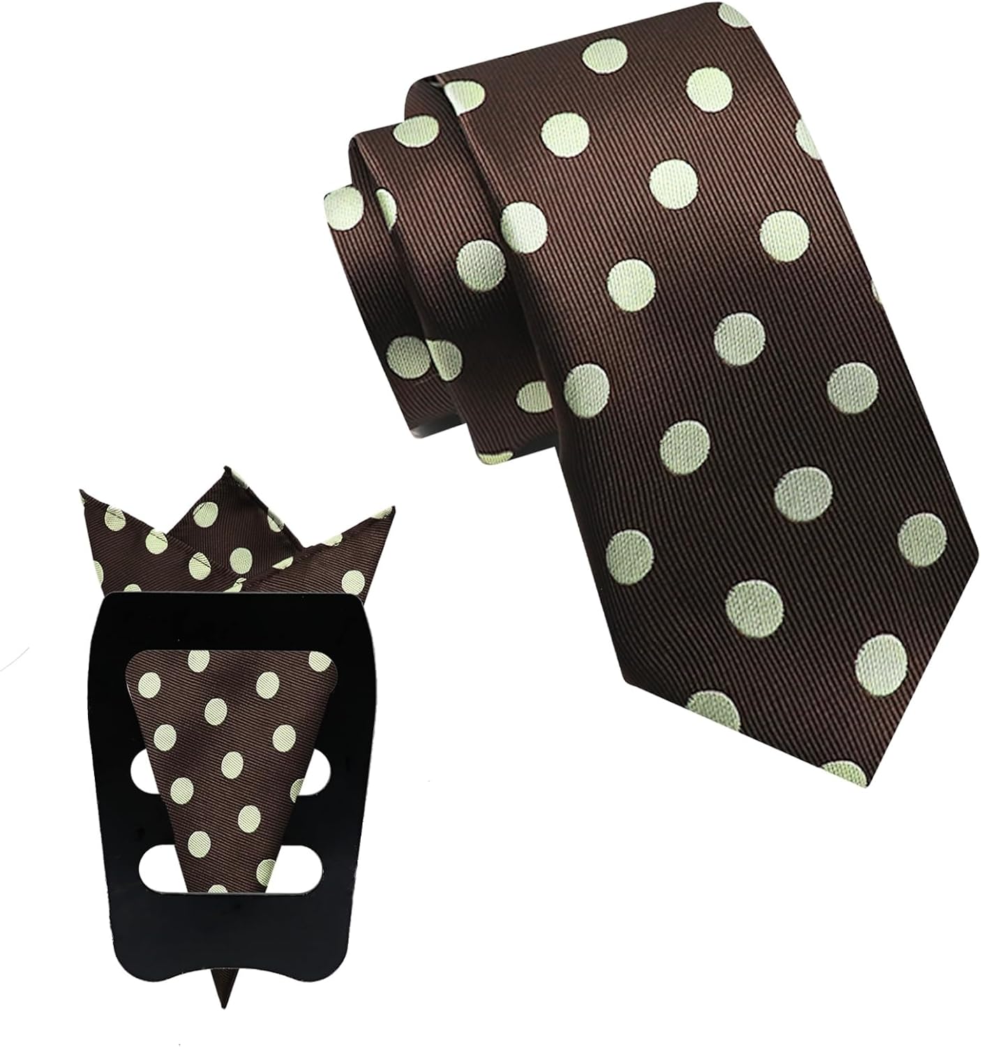 Set de corbatas con lunares para hombre y pañuelo