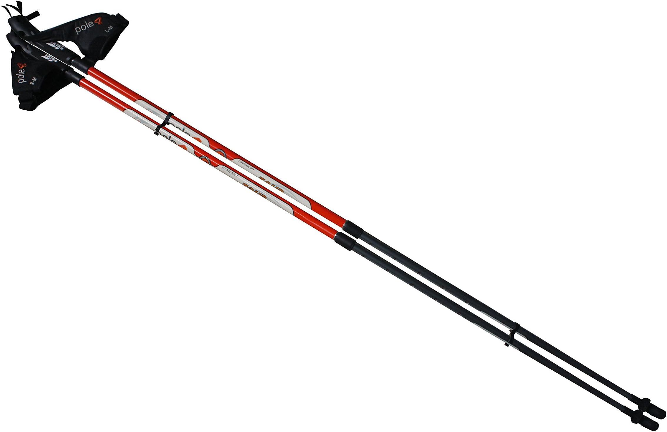 skike one4TOUR Adjustable Traveler Super Rigid High Tech 100% Carbon Poles (57-67 Inch / 145-175 cm) - 3-Pieces. adjustable poles - The perfect pole for travel and tour, variable and lightweight with a length of 73 cm only (unassembled) - Include carry-on bag.
