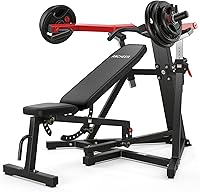 ANCHEER 1250LBS Chest Press Machine with Adjustable Weight Bench & Independent Arms - Home Gym Upper Body Trainer