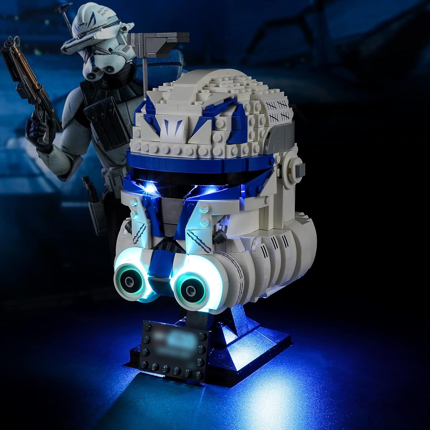 Vaodest LED Light for Lego Captain Rex Helmet Set 75349 Building Blocks Model Set,Design and Configuration Compatible with Model 75349(LED Light Only, Not Building Block Kit)