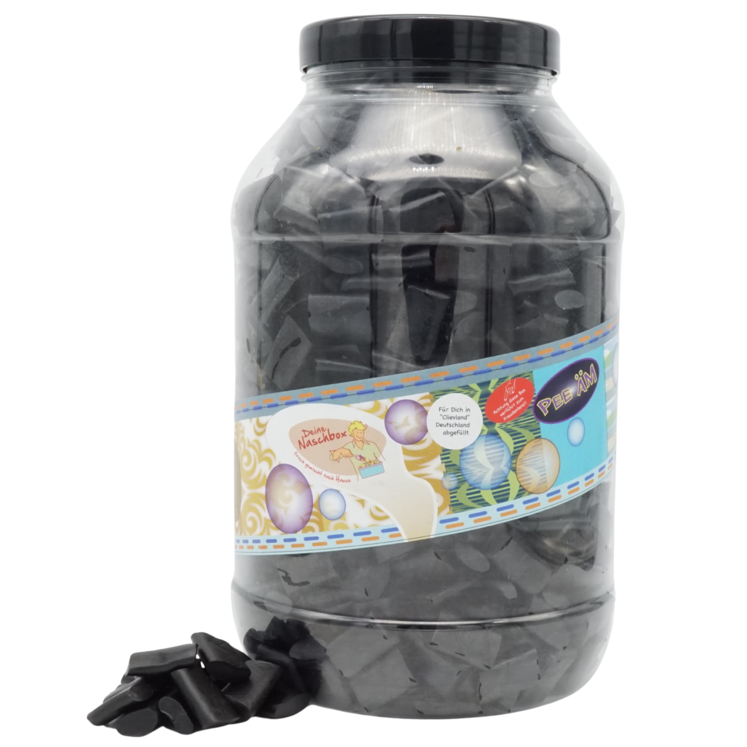 Deine Naschbox | Lakritz Stäbchen | 3kg Mega Pot | XXL Großpackung für Party, Candybar & als Geschenk | Gelatinefrei | Stark | Würzig | Aromatisch