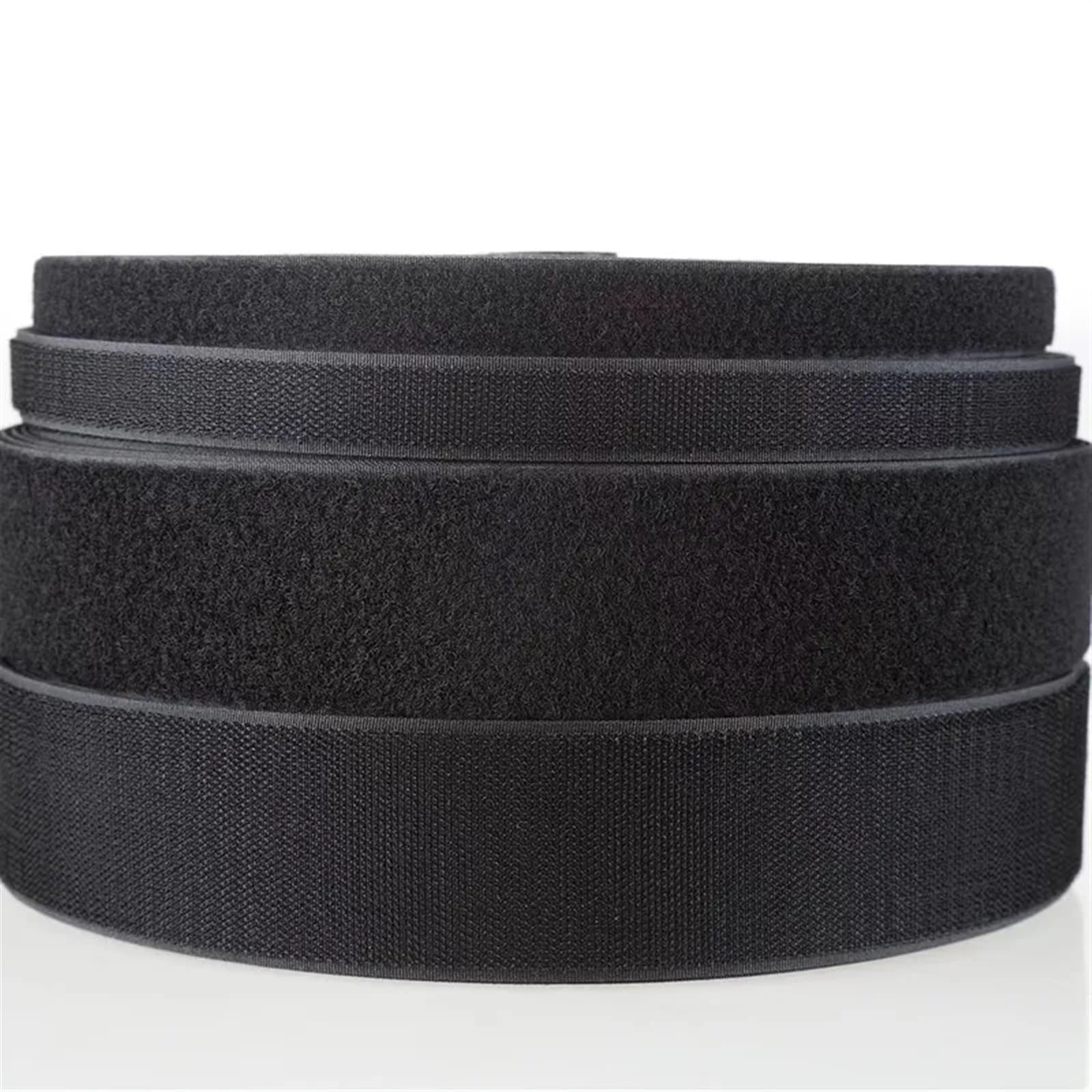 Adhesivo Fuerte Hook Y Loop Cinta de bucle gancho nailon 100mm ancho, cerrojo for ropa, zapatos, equipaje, suministros for niños, decoración mochila, 25M(Black Loop)