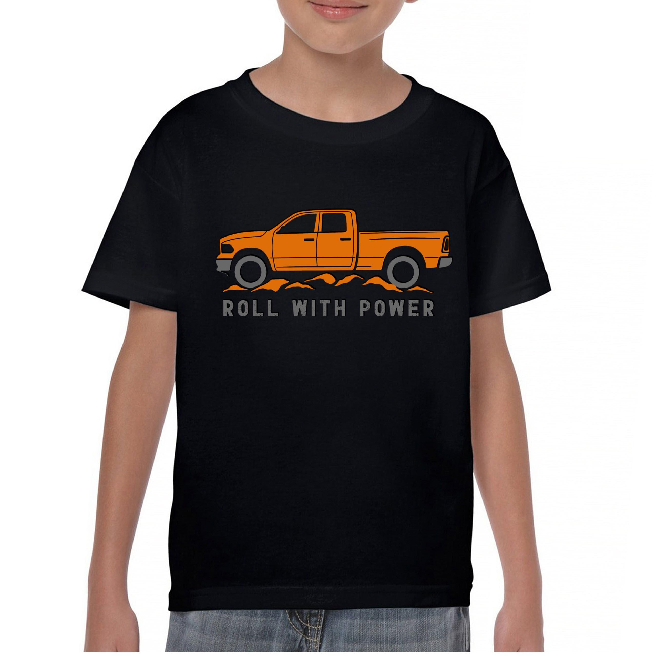 Roll with Power Pickup Truck Youth Short Sleeve T-Shirt