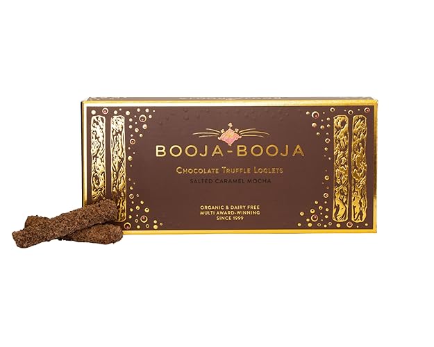 Booja-Booja, Salted Caramel Mocha Chocolate Truffle Loglets 115g - Salted Caramel Mocha