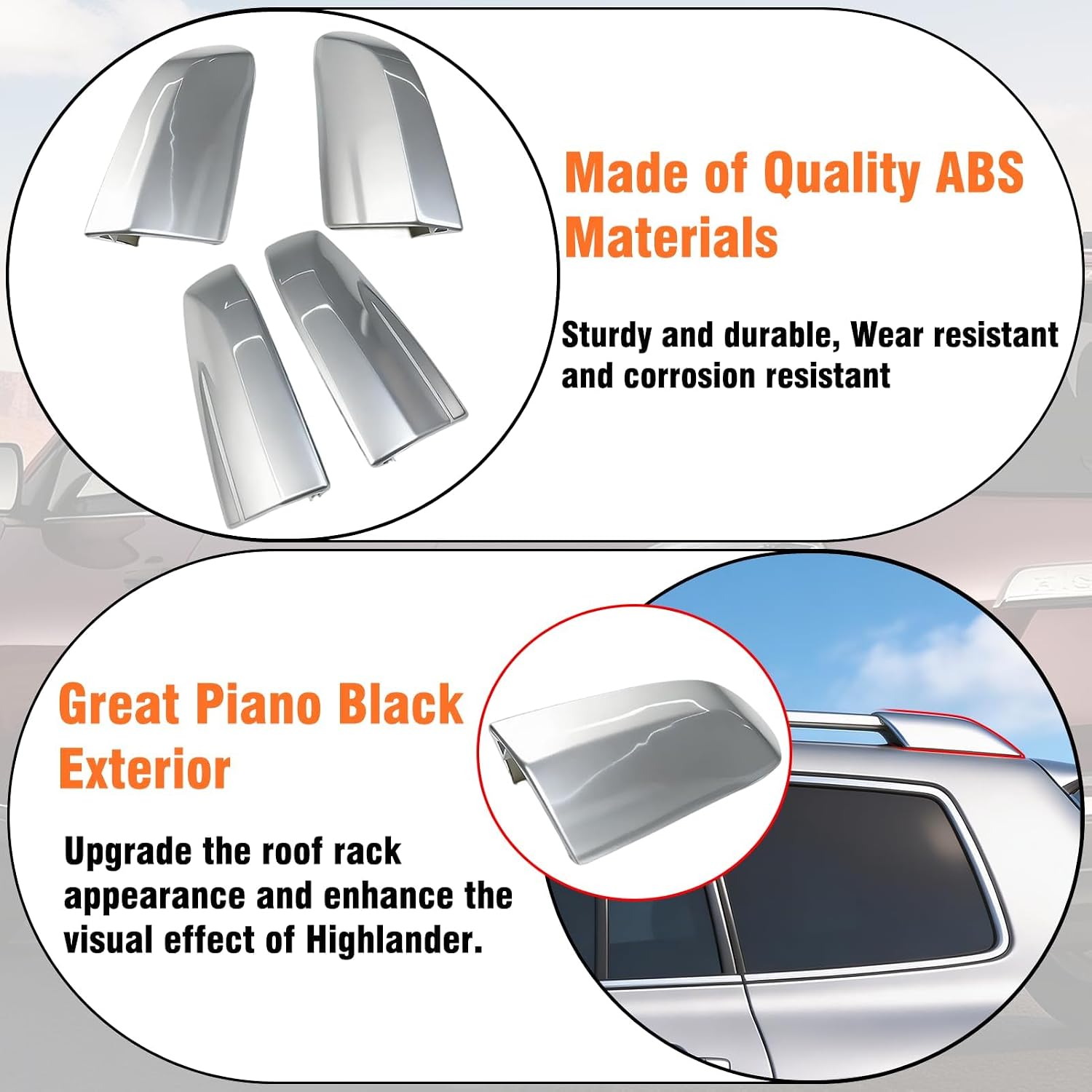 Compatible with Toyota Highlander Roof Rack Covers 2008-2013