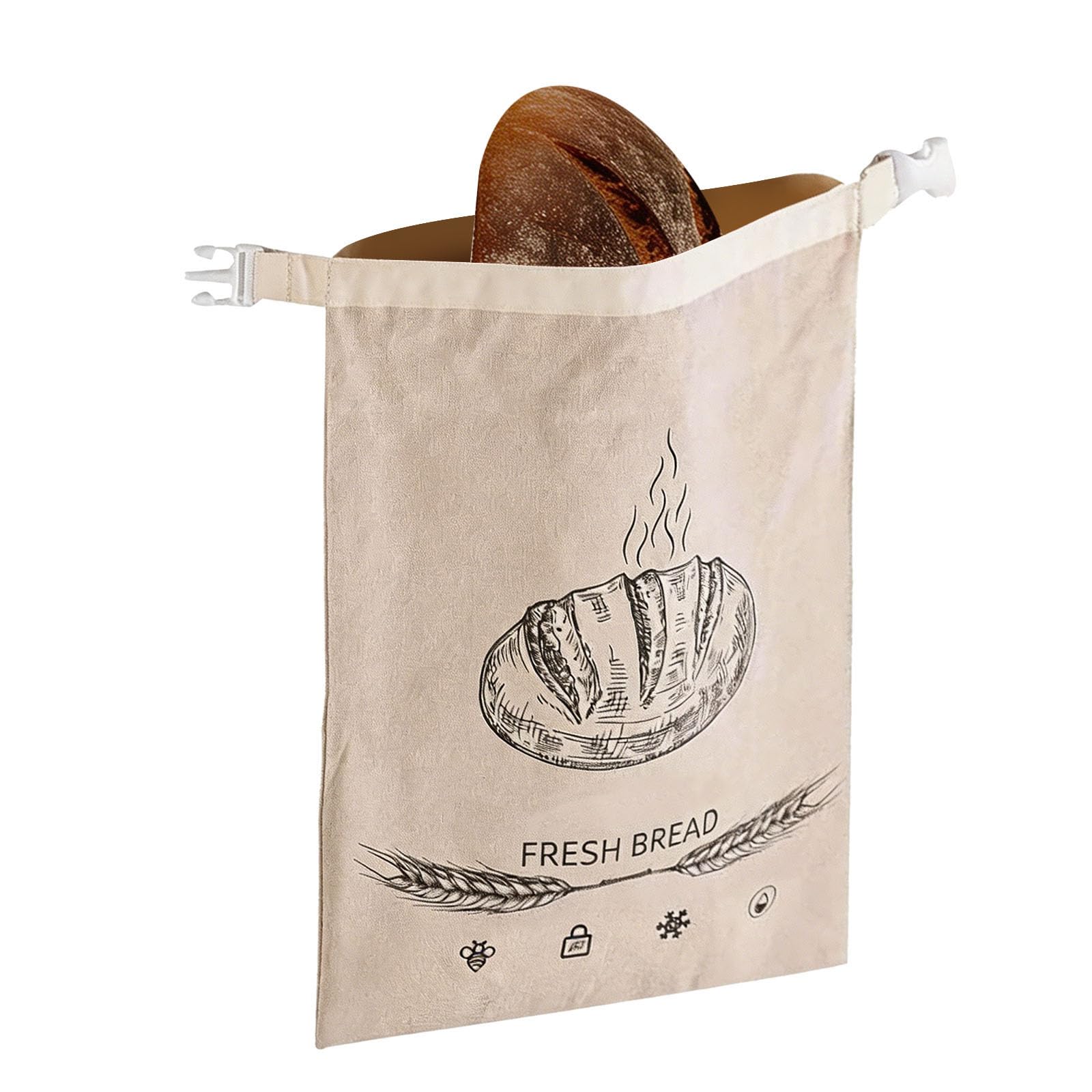Sacchetti per pane in cera d'api, riutilizzabili, in cera d'api, per conservare il pane fresco, ideali per pasta madre, regalo per picnic, adatti al congelatore, confezione da 2