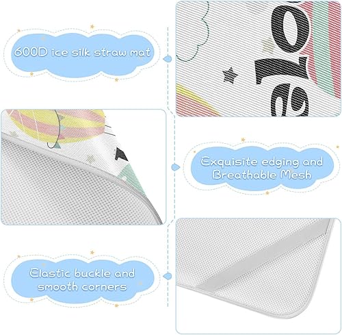 Miniatura 6 de Custom Hot Air Balloon Crib Mattress Protector Pad for Boys Girls Baby Ice Silk Mat Bed Crib Mattress Protector Cooling Mattress Topper for Baby