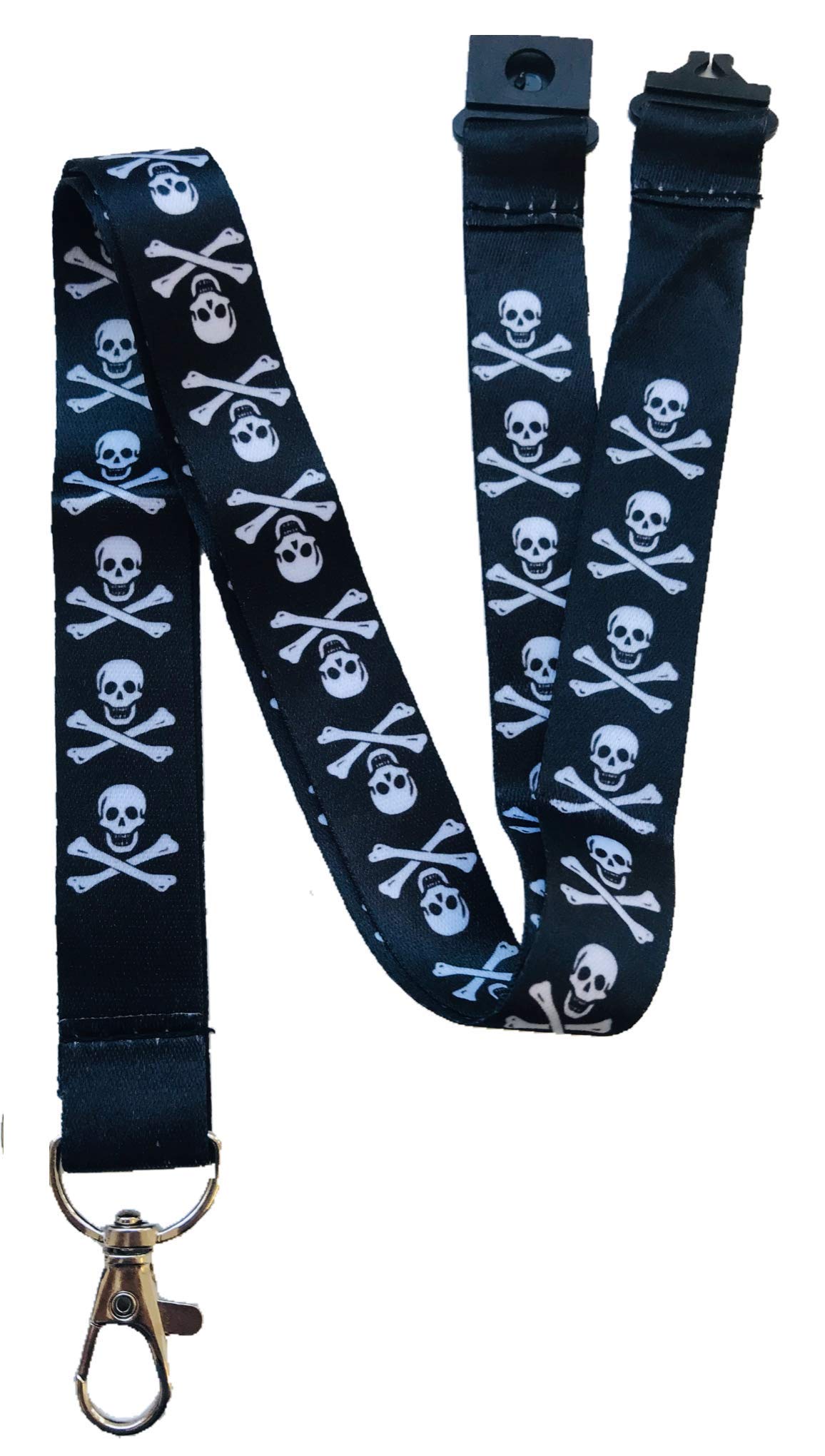 Pirate / Jolly Roger / Scull & Crossbones Neck Lanyard With Safety Breakway