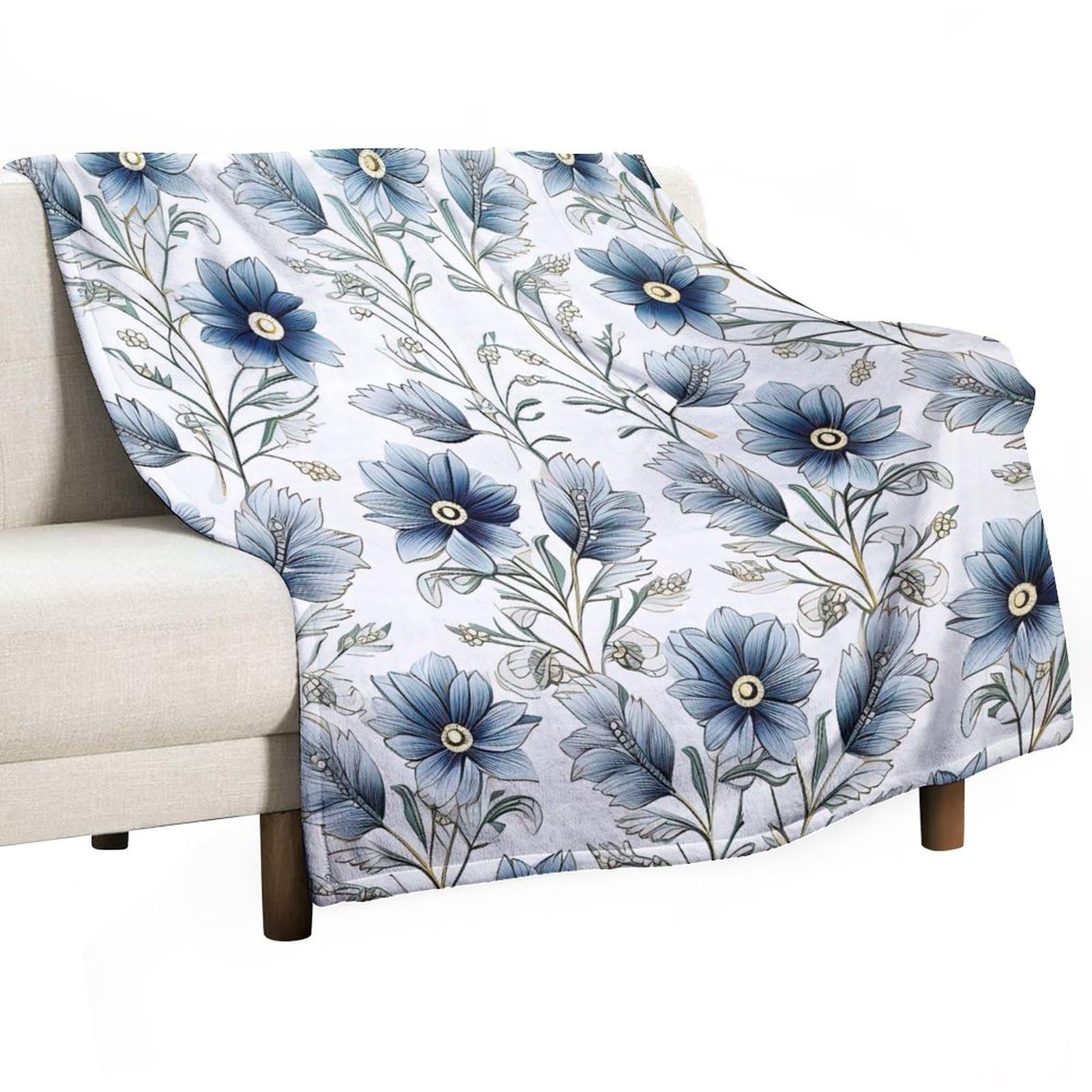 Couverture polaire bleue pour moments cocooning en famille à la maison