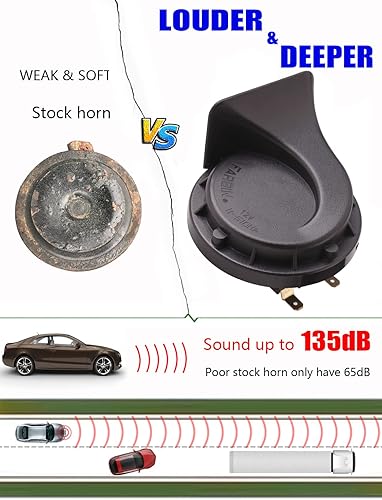 Miniatura 8 de Bocina de auto para camión de 12 V, cuerno banhao impermeable de tono alto y bajo, ajuste universal, bocina de caracol eléctrico súper fuerte, kit