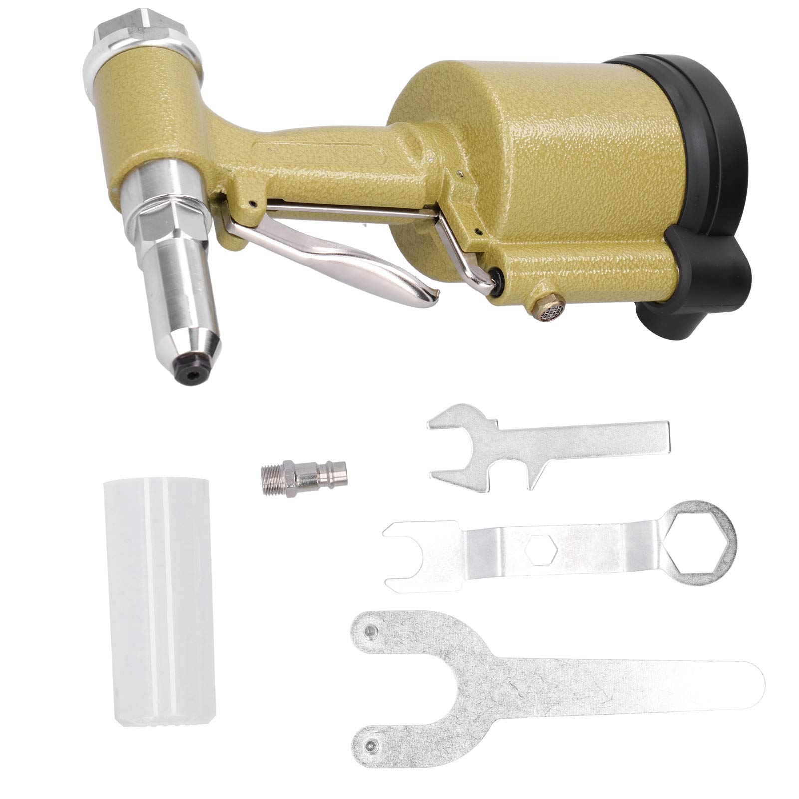 Aramox Hydrauliczny Pneumatyczny Pistolet do Nitów Lotniczy Aluminiowy Nitownica Pneumatyczna KP 703 20 Mm Skok 3-szczękowy ściągacz Nitów do Stalowych Aluminiowych Naprawa i montaż Przemysłowy