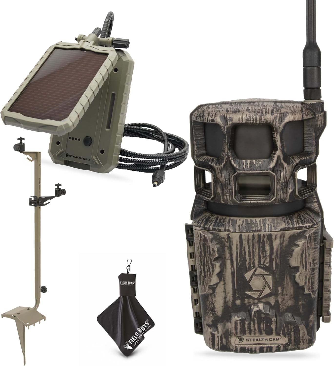 Stealth Cam Revolver Pro 2.0 360° Cellular Camera 40MP, 1-6 Zone On-Demand and Live View, 0.4 Sec Trigger, Built in Memory, HD Photo and Video Includes Solar Panel, Tripod, & Cleaning Cloth (1PK)