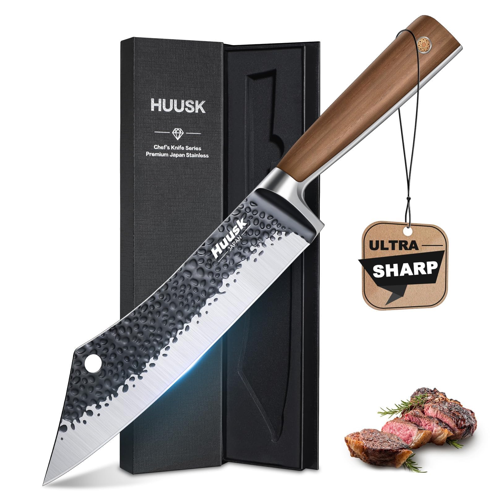 Huusk Carving Knife 11.5" - Japan Hand Forged Breaking Knives with Sheath — Amazon image 9