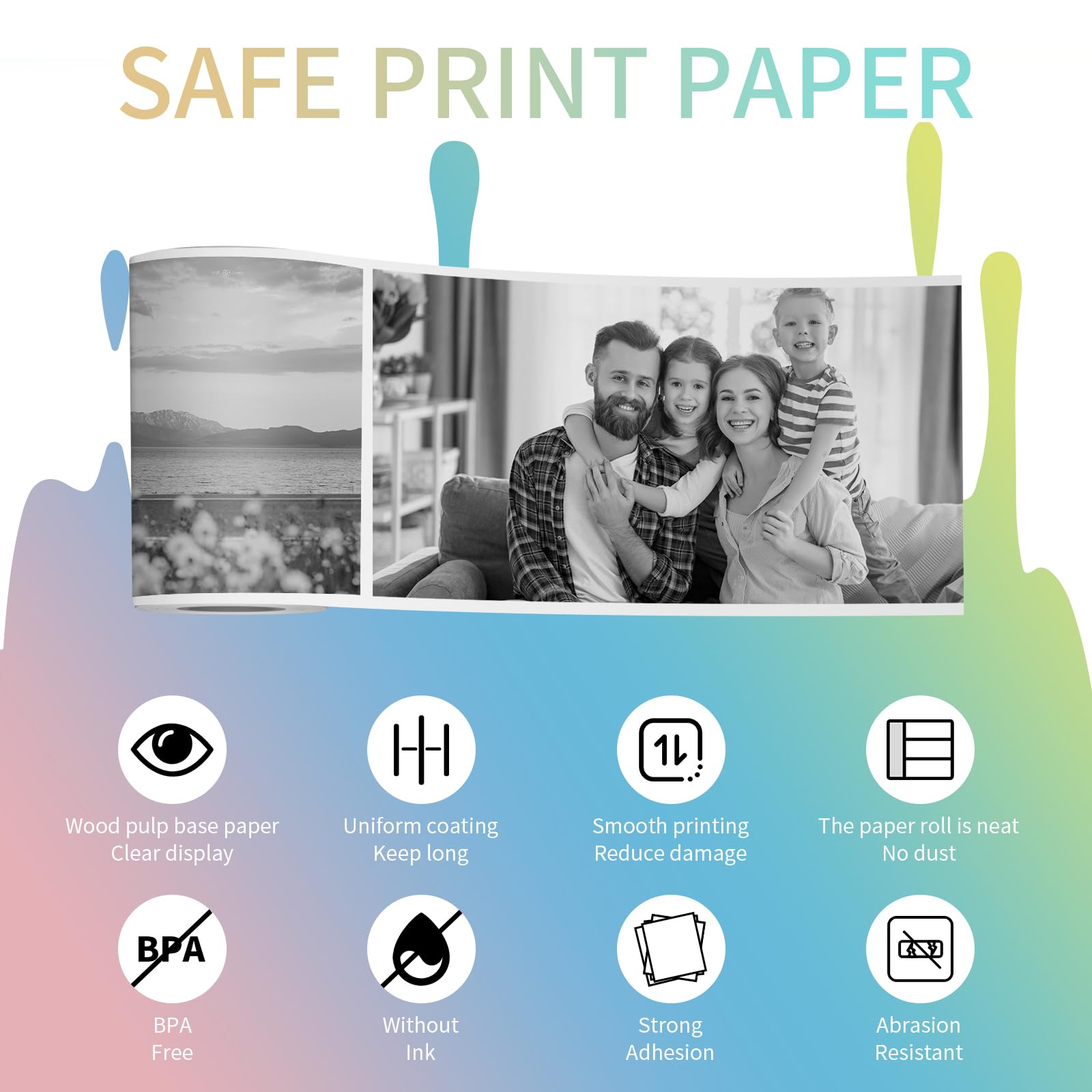 10rolls Transfer Universal Photo Kids Camera White... - Vicedeal