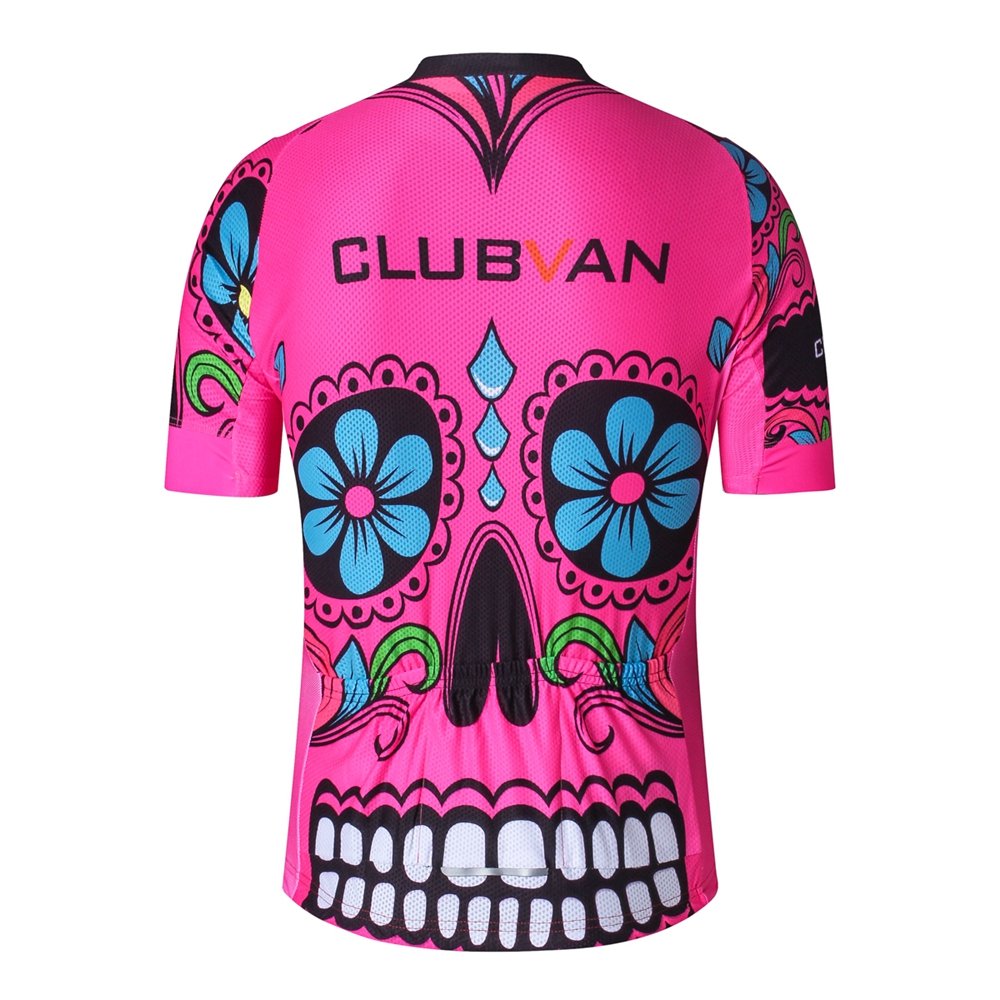 Men Cycling Jersey Bike Clothing Bicycle Wear Short Sleeve Tops Shirts Pink M