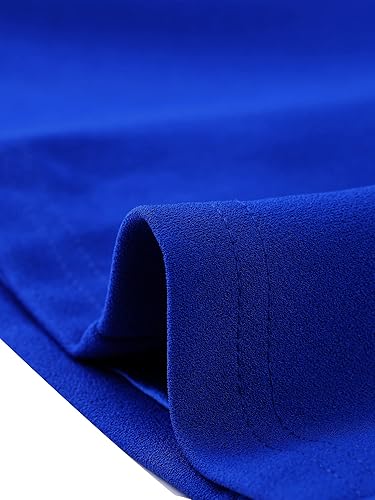 Miniatura 5 de Allegra K Blazer de trabajo y oficina para mujer, cuello de solapa elástico, chaqueta de manga larga