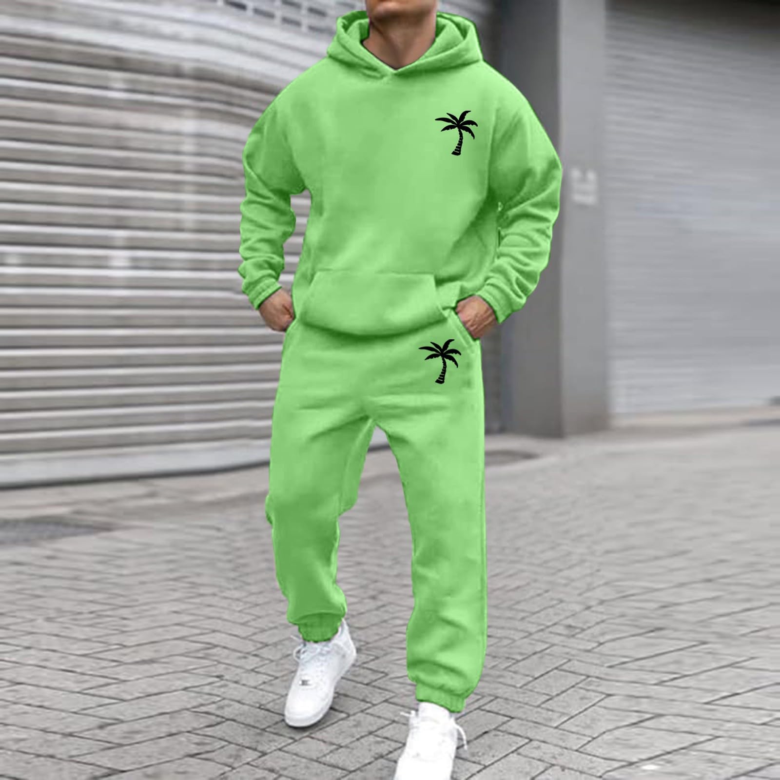 Tuta Uomo Completa Invernale Tute da Ginnastica, Eleganti Comodi Cotone Tuta Jogging Casual Leggero Felpa con Cappuccio E Pantalone Set Completo Running Uomo Tute Taglie Forti Casual Autunno Inverno